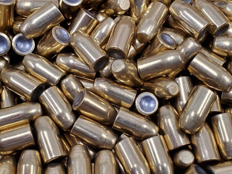.357 158 Gr. Full Metal Jacket Round Nose Flat Point Bullets (Brass Jackets)