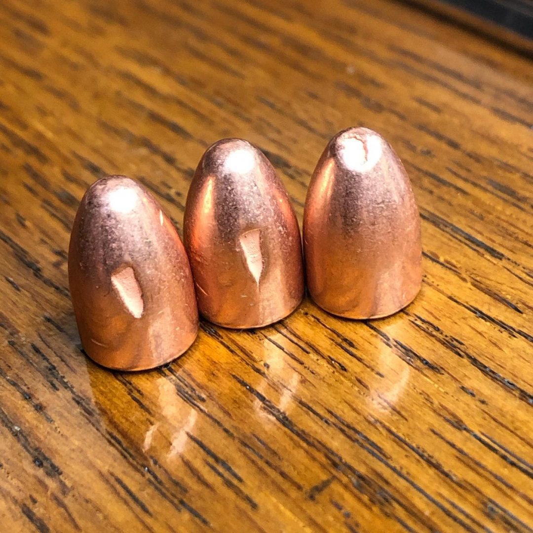 9mm 115 grain Plated Round Nose *BLEMS* RMR Bullets