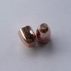 .380 100 Gr. Plated Round Nose Flat Point Bullets “2nds”