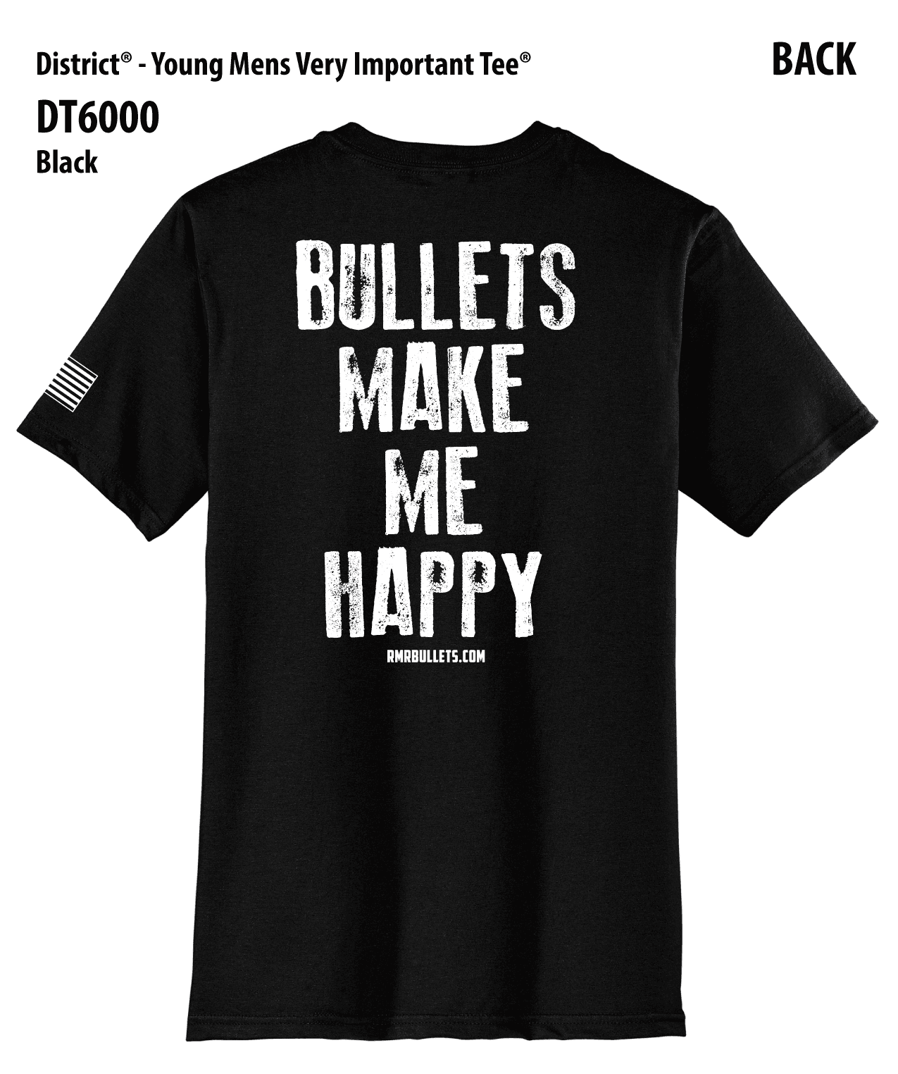 T-Shirt: Bullets Make Me Happy - Unisex - Image 3