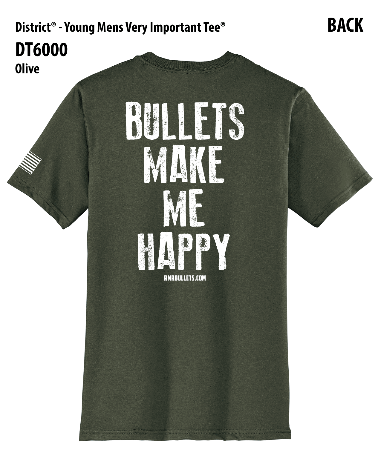 T-Shirt: Bullets Make Me Happy - Unisex - Image 7